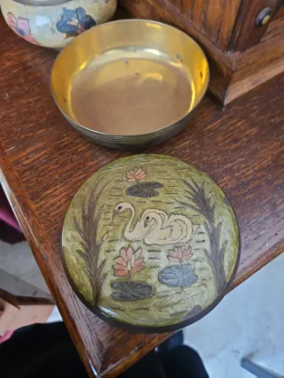 2 scatole vintage in ottone