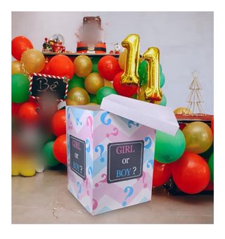 Caja de revelación de género con globos