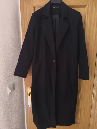 Abrigo largo negro SHEIN