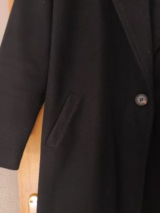 Abrigo largo negro SHEIN