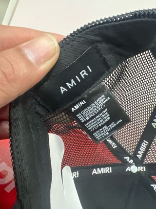 Gorra Amiri Trucker Logo Negro Blanco