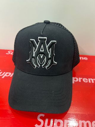 Gorra Amiri Trucker Logo Negro Blanco