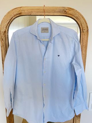 Camisa Silbon Rayas Azules Talla S