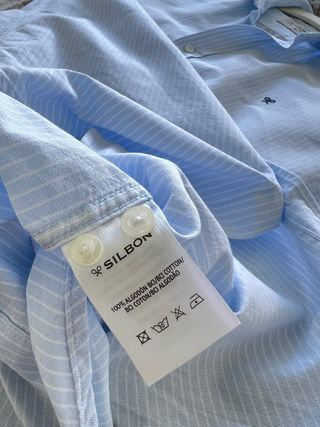 Camisa Silbon Rayas Azules Talla S
