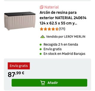 Baúl exterior impermeable beige y negro