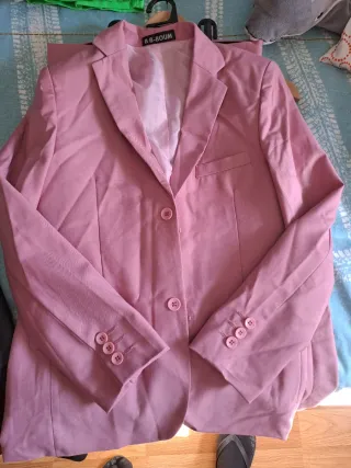 Traje Niño 4 Piezas Rosa Empolvado