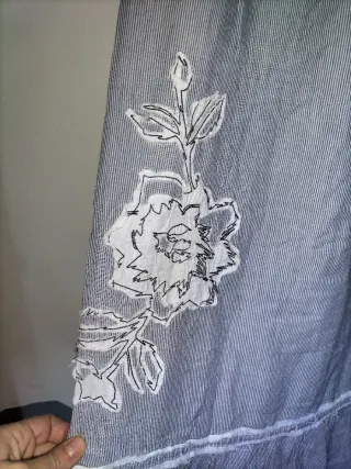 Vestido largo palabra de honor rayas