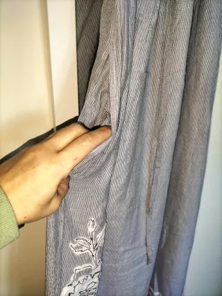 Vestido largo palabra de honor rayas