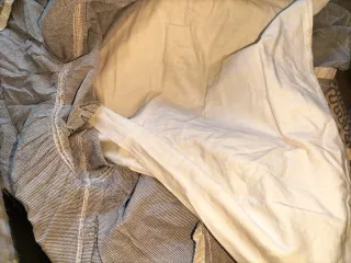 Vestido largo palabra de honor rayas