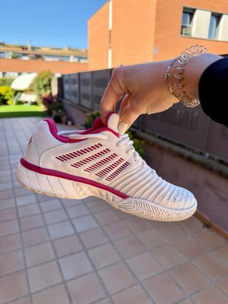 Zapatillas K-Swiss Mujer Pádel Blancas/Fucsia 41