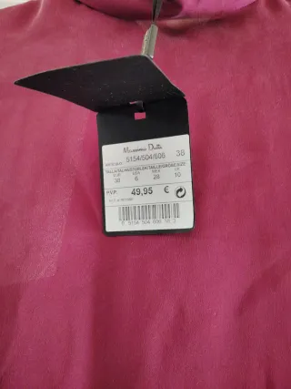 Camisa Púrpura Seda M.Dutti T.38 S/Estrenar