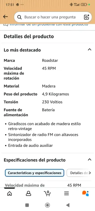 Tocadiscos estilo retro