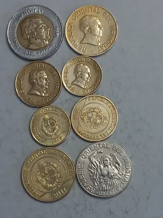 Lote de monedas coleccionables Uruguay
