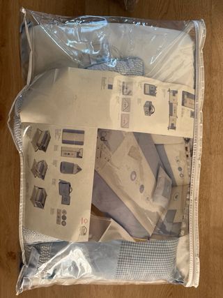 Protector cuna Bimbidreams celeste y blanco