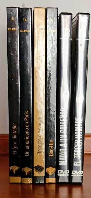 Lote 6 DVDs: El Gran Dictador y Un Americano en Pa