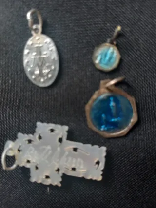 Lote artículos religiosos antiguos