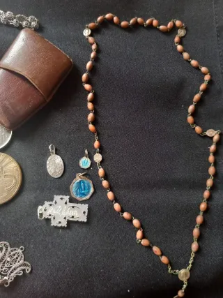 Lote artículos religiosos antiguos