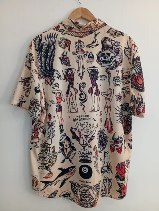 Camisa Estampada tattoo Talla XL