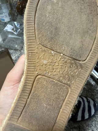 Bailarinas rayas azul y blanco talla 40