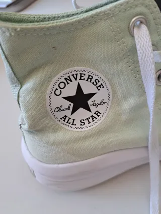 Converse altas talla 40 verde claro o turquesa