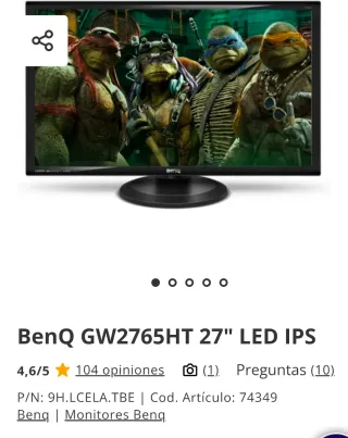 Monitor BenQ GW2765HT 27" LED IPS