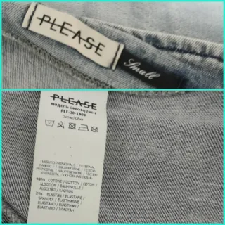 Minigonna Please balze Jeans Denim tg S