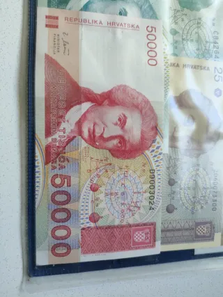 Billetes Yugoslavia 10000 y 500 mil millones