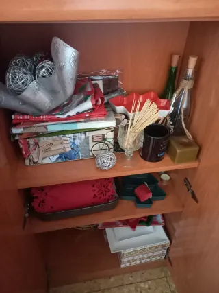 Mueble auxiliar comedor madera y cristal