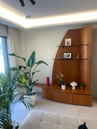 Mueble de salón con vitrina