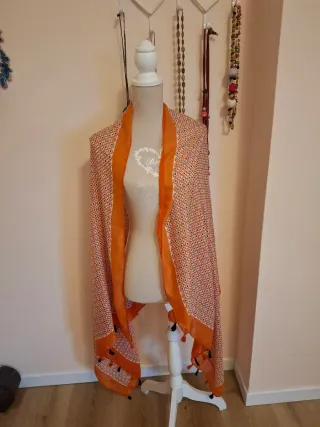 Foulard/stola fantasia arancione
