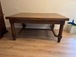 Conjunto mesa y mueble roble