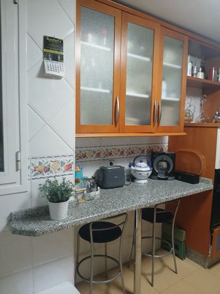 Muebles de cocina madera y cristal