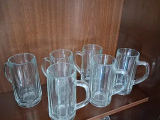 Juego 6 Jarras Cerveza 0.4L Vidrio