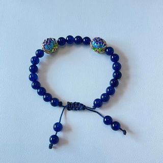 Pulsera de Plata de Ley 925 y Piedra Natural Azul