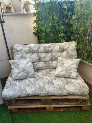 Sofá Palets Terraza + Cojines