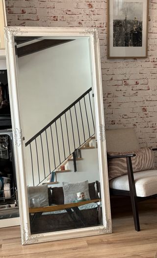 Espejo Vintage Marco con detalles en blanco