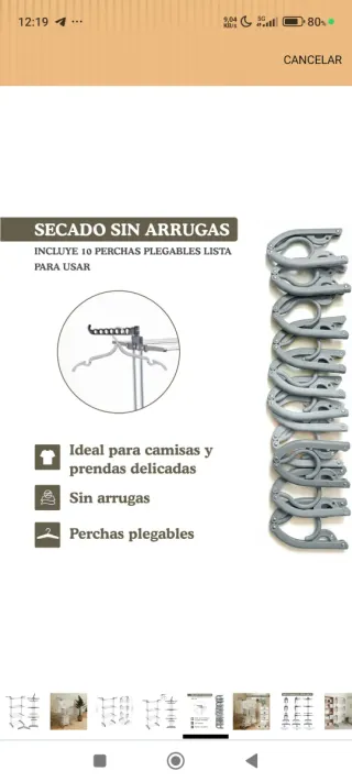 Tendedero vertical 50kg con ruedas nuevo