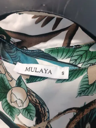 Vestido Mulaya Talla S Estampado Pájaros