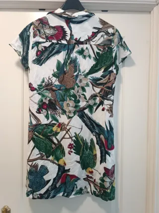 Vestido Mulaya Talla S Estampado Pájaros
