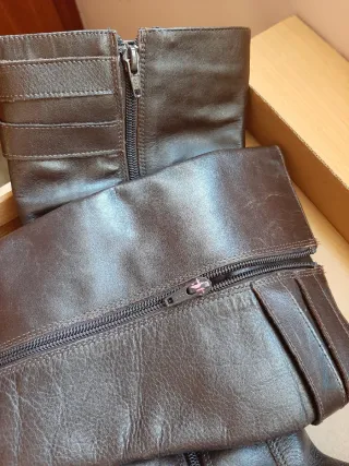 Botas de piel marrones talla 37