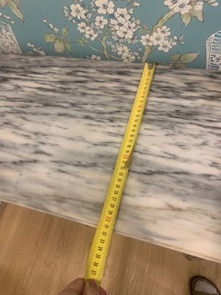 Consola recibidor mármol y madera