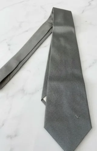 Cravatta Valentino Seta Grigia