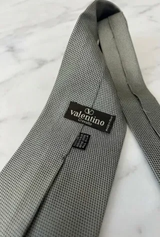 Cravatta Valentino Seta Grigia