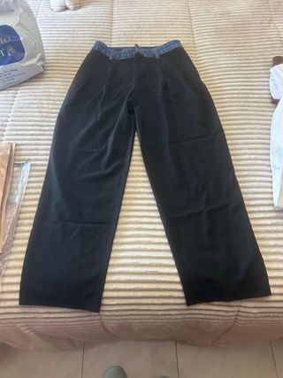 Pantalón Desigual Negro y Azul