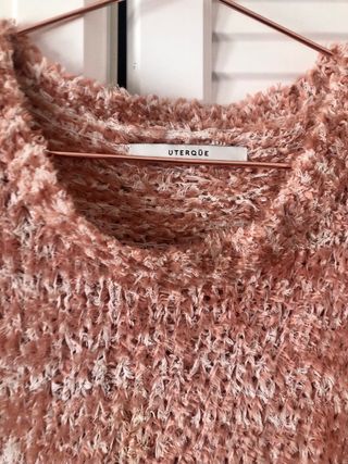 Jersey Uterque Talla Única Rosa y Blanco