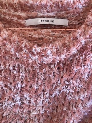 Jersey Uterque Talla Única Rosa y Blanco