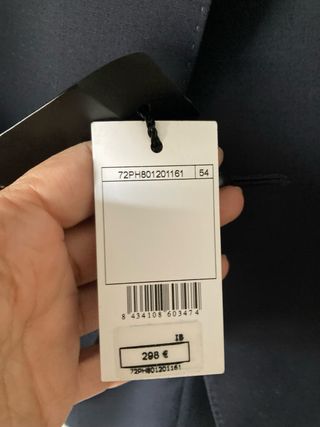 Purificación García Traje Azul Marino Hombre