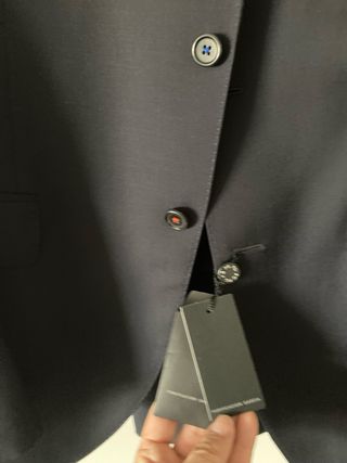 Purificación García Traje Azul Marino Hombre