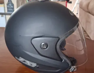 Casco Moto HX Safety Jet Negro Junior.