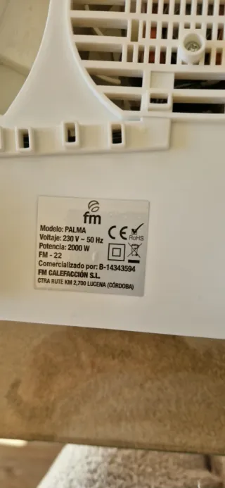 Calefactor FM blanco